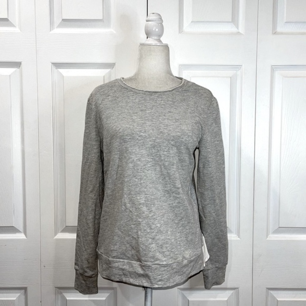 Mustard Seed Grey Oversized Crew Neck Sweater
